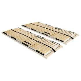 Somieres de láminas con 28 listones 7 zonas 2 uds 80x200 cm de vidaXL, Camas y somieres - Ref: Foro24-3051424, Precio: 123,88...
