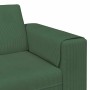 Sofá de tela con cojín Verde oscuro Telas de pana