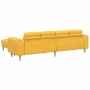 Sofá de tela Amarillo Claro Telas de pana