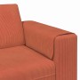 Sofá de tela con cojín Rojo Naranja 208 cm Telas de pana