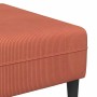 Sofá de tela con cojín Rojo Naranja 208 cm Telas de pana