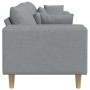 Sofá de tela con cojín Gris Claro 208 cm tela