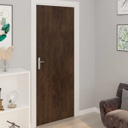 Self-adhesive door sheets 4 pcs PVC dark oak 210x90 cm by vidaXL, window films - Ref: Foro24-3059643, Price: 30,37 €, Discoun...