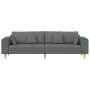 Sofá de tela con cojín Gris oscuro 208 cm tela