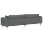 Sofá de tela con cojín Gris oscuro 208 cm tela