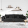Sofá de tela con cojín Negro 208 cm tela
