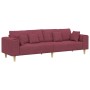Sofá de tela con cojín Rojo vino 208 cm tela