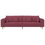 Sofá de tela con cojín Rojo vino 208 cm tela