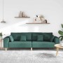 Sofá de tela con cojín Verde oscuro 208 cm tela