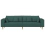 Sofá de tela con cojín Verde oscuro 208 cm tela