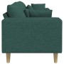 Sofá de tela con cojín Verde oscuro 208 cm tela