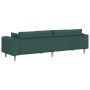 Sofá de tela con cojín Verde oscuro 208 cm tela