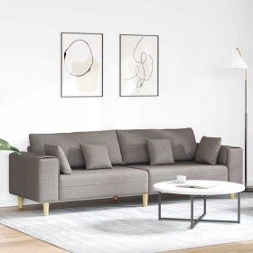 Sofá de tela con cojín Taupé 208 cm tela