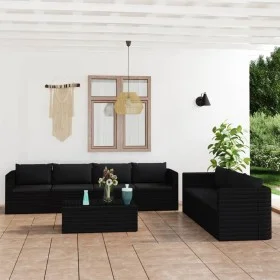 Garden furniture set 8 pieces and black synthetic rattan cushions by vidaXL, Garden sets - Ref: Foro24-3059502, Price: 756,67...