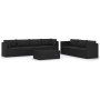8-teiliges Gartenmöbel-Set und Kissen Kunstrattan schwarz von vidaXL, Gartensets - Ref: Foro24-3059502, Preis: 765,92 €, Raba...