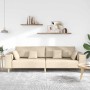Sofá de tela con cojín Crema 208 cm tela