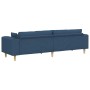 Sofá de tela con cojín Azul 208 cm tela