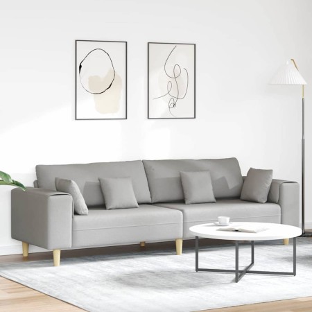 Sofá de tela con cojín Gris Nube 208 cm tela