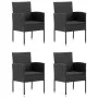 5-teiliges Garten-Ess-Set aus schwarzem synthetischem Rattan von vidaXL, Gartensets - Ref: Foro24-3059414, Preis: 318,59 €, R...