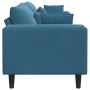 Sofá de terciopelo con cojín Azul 208 cm Terciopelo