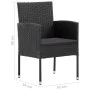 5-teiliges Garten-Ess-Set aus schwarzem synthetischem Rattan von vidaXL, Gartensets - Ref: Foro24-3059414, Preis: 318,59 €, R...