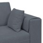Sofá de terciopelo con cojín Gris oscuro 208 cm Terciopelo
