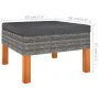 Set mit 6 Gartenmöbeln und Kissen synthetisches Rattangrau von vidaXL, Gartensets - Ref: Foro24-3059715, Preis: 368,77 €, Rab...
