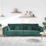 Sofá de terciopelo con cojín Verde oscuro 208 cm Terciopelo