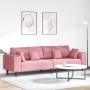Sofá de terciopelo con cojín Rosa 209 cm Terciopelo
