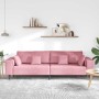 Sofá de terciopelo con cojín Rosa 209 cm Terciopelo