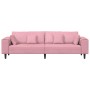 Sofá de terciopelo con cojín Rosa 209 cm Terciopelo
