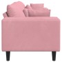 Sofá de terciopelo con cojín Rosa 209 cm Terciopelo