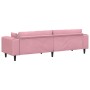 Sofá de terciopelo con cojín Rosa 209 cm Terciopelo