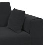 Sofá de terciopelo con cojín Negro 208 cm Terciopelo
