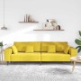 Sofá de terciopelo con cojín Amarillo 210 cm Terciopelo