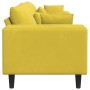 Sofá de terciopelo con cojín Amarillo 210 cm Terciopelo