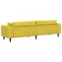 Sofá de terciopelo con cojín Amarillo 210 cm Terciopelo