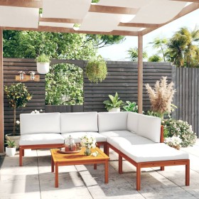 Gartenmöbel 6 Stück cremefarbene Kissen aus massivem Akazienholz von vidaXL, Gartensets - Ref: Foro24-3057899, Preis: 546,68 ...