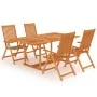 Conjunto de comedor de jardín 5 piezas madera maciza de teca de vidaXL, Conjuntos de jardín - Ref: Foro24-3059539, Precio: 63...