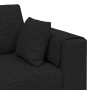 Sofá de tela con cojín 3 pcs Negro 208 cm tela