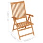 Conjunto de comedor de jardín 5 piezas madera maciza de teca de vidaXL, Conjuntos de jardín - Ref: Foro24-3059539, Precio: 56...