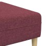 Sofá de tela con cojín 3 pcs Rojo vino 208 cm tela