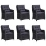 9-Piece Black Synthetic Rattan Garden Dining Set by vidaXL, Garden sets - Ref: Foro24-3059477, Price: 1,00 €, Discount: %