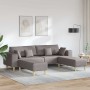 Sofá de tela con cojín 3 pcs Taupé 208 cm tela