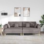 Sofá de tela con cojín 3 pcs Taupé 208 cm tela