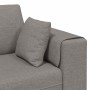 Sofá de tela con cojín 3 pcs Taupé 208 cm tela