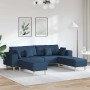 Sofá de tela con cojín 3 pcs Azul 208 cm tela