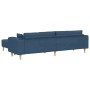 Sofá de tela con cojín 3 pcs Azul 208 cm tela