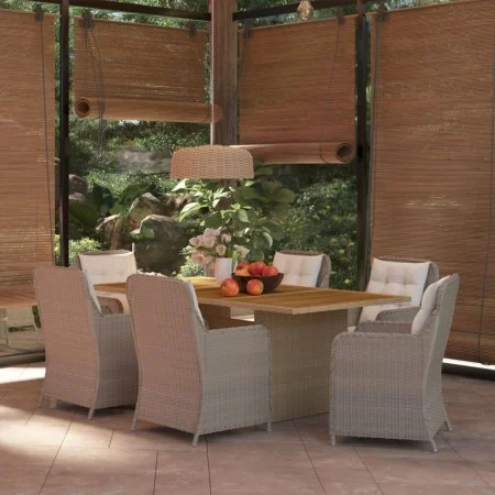 7-Piece Brown Synthetic Rattan Garden Dining Set by vidaXL, Garden sets - Ref: Foro24-3059471, Price: 983,19 €, Discount: %