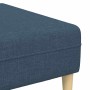 Sofá de tela con cojín 3 pcs Azul 208 cm tela